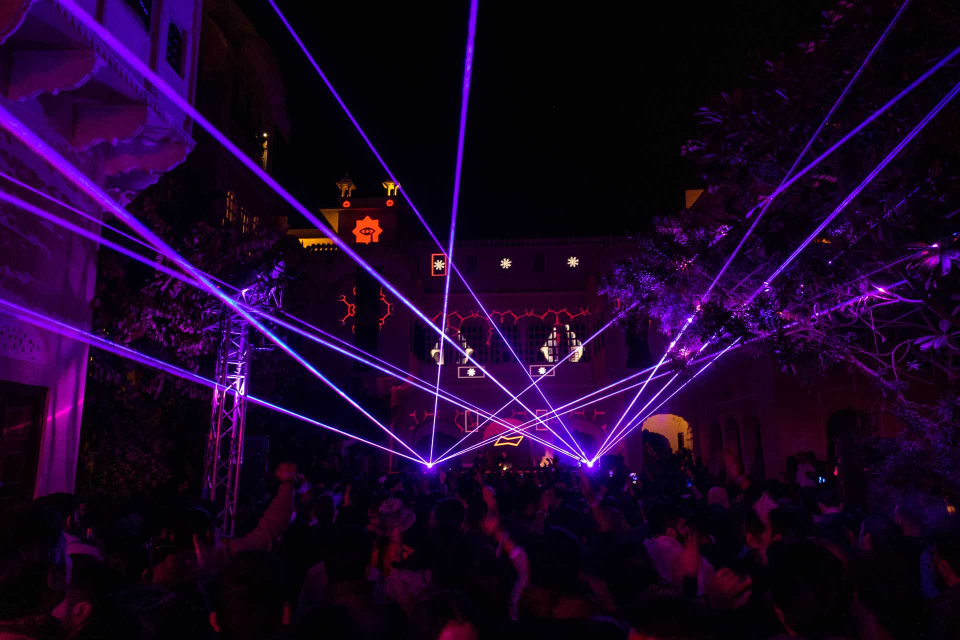 The lasers at the North Stage - Image - Abhishek Shukla