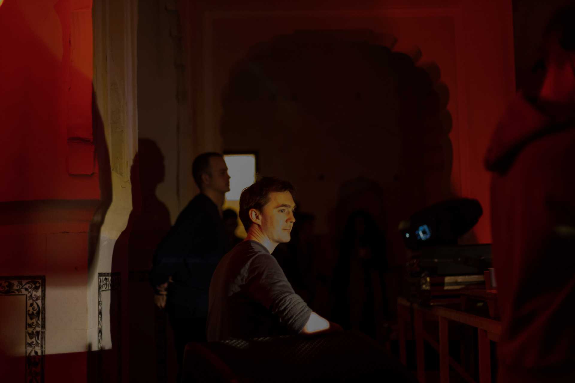 Ben UFO watches Pangaea play during the 15 Years of Hessle Audio showcase at Magnetic Fields 2022 - Image - Abhishek Shukla 