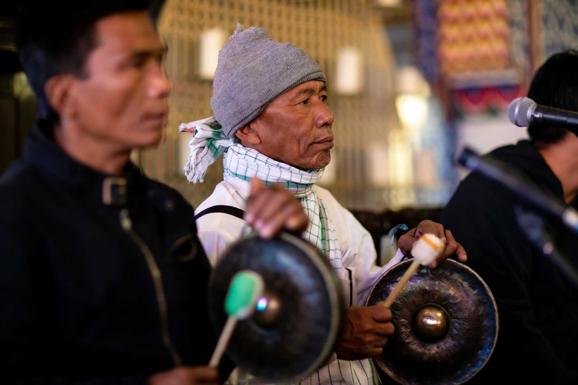 Biate tribe folk musicians during the Fieldlines residency at Magnetic Fields - Image - Sachin Soni