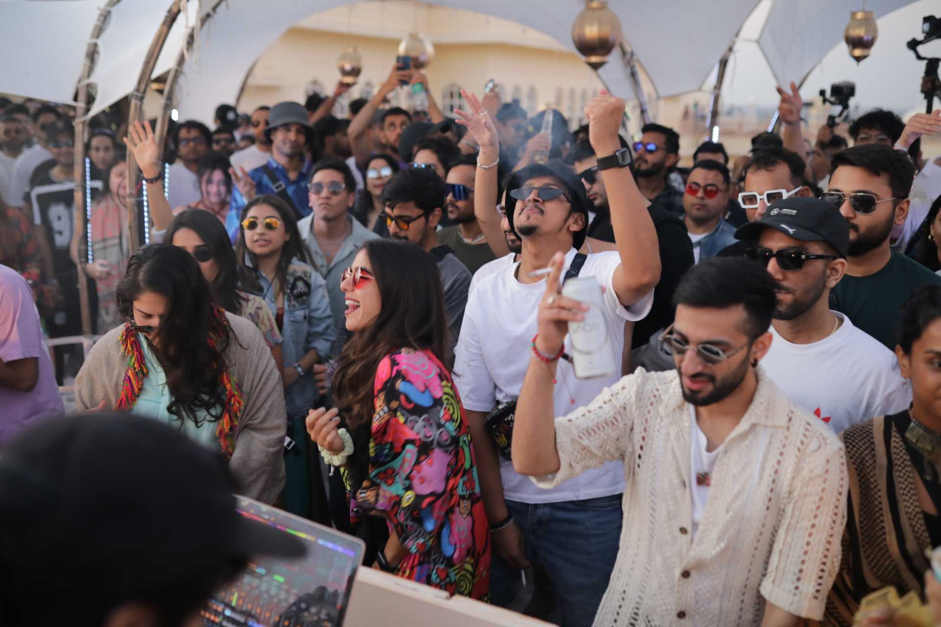 The crowd at Corona Sundowner at Magnetic Fields 2022 - Image - Aarohi Mehra
