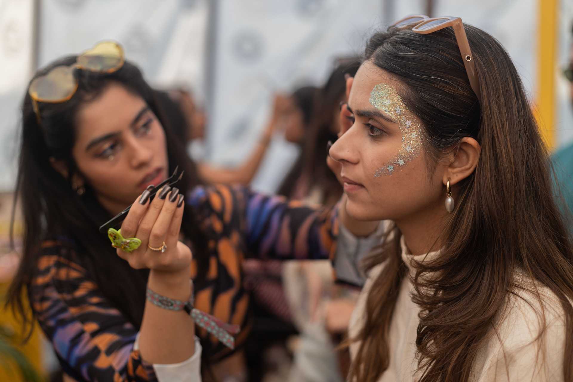 Attendees got festival ready at the Bumble Hive - Image - Polina Schapova