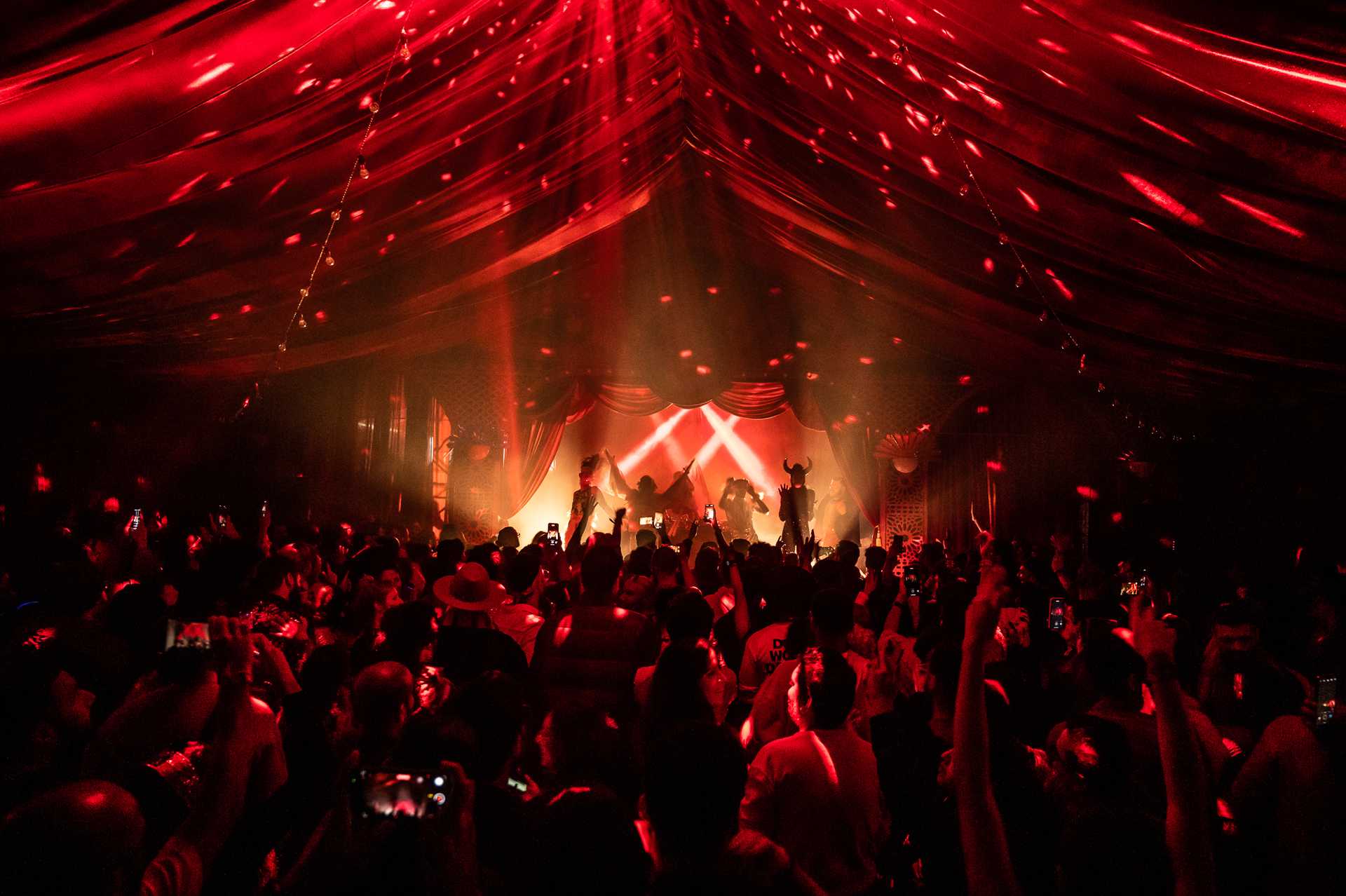 The crowd at the Peacock Club on Sunday night as Young Marco performed - Image - Shrey Gupta